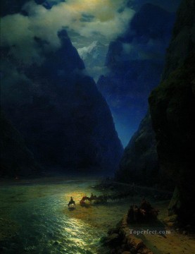 Darial Gorge 1862 Romántico Ivan Aivazovsky Ruso Pinturas al óleo
